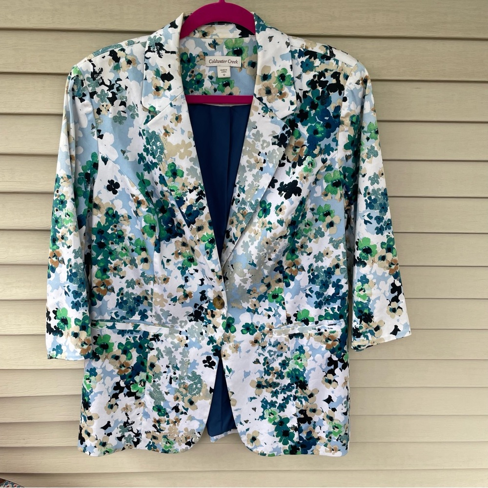 Coldwater Creek Floral Blazed Size 12